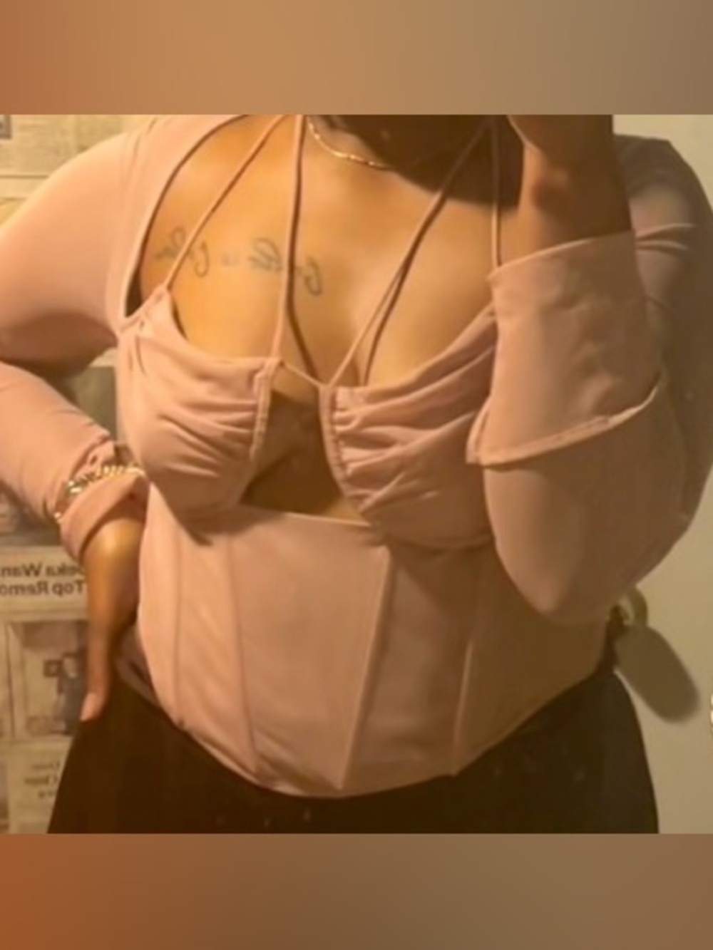 Fashion Nova Mesh Corset Top